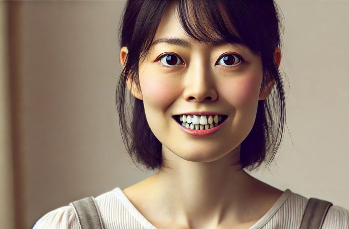 歯並びの悪い大人の女性