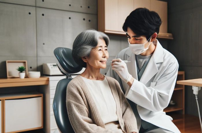 治療を受ける女性